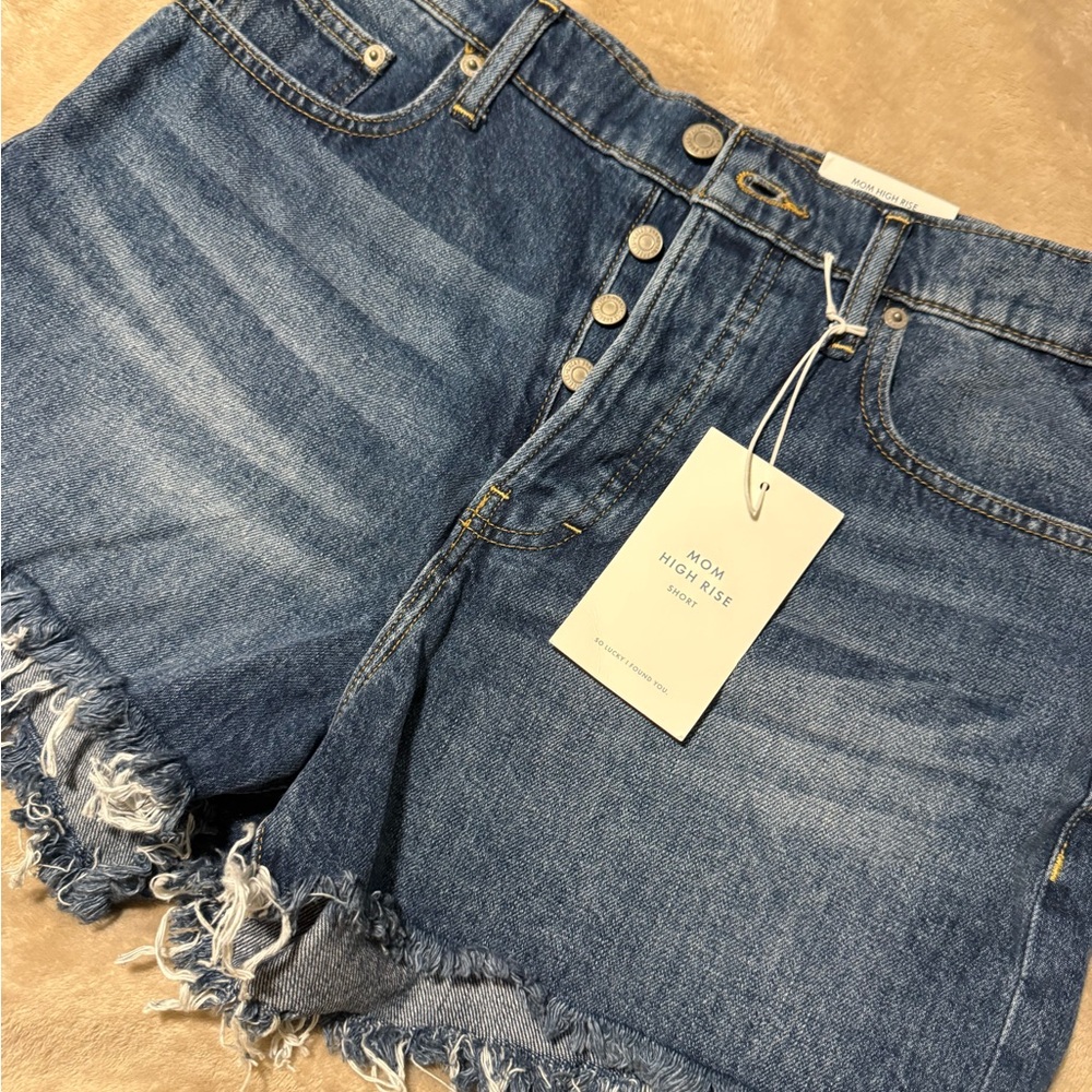 Lucky Brand Blue Button-Fly Shorts